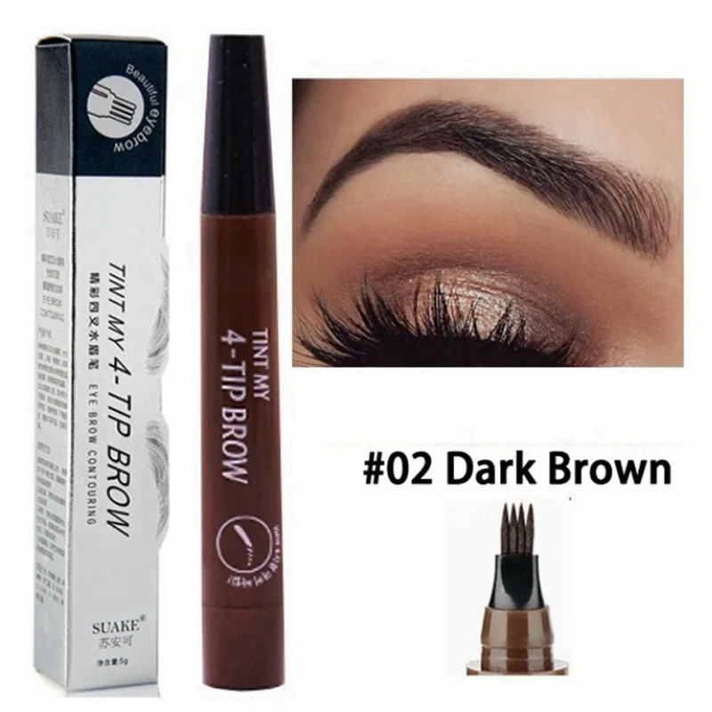 

3D Microblading Eyebrow Pen Waterproof Fork Tip Eyebrow Tattoo Pencil Long Lasting Professional Fine Sketch Liquid Eye Brow Pen