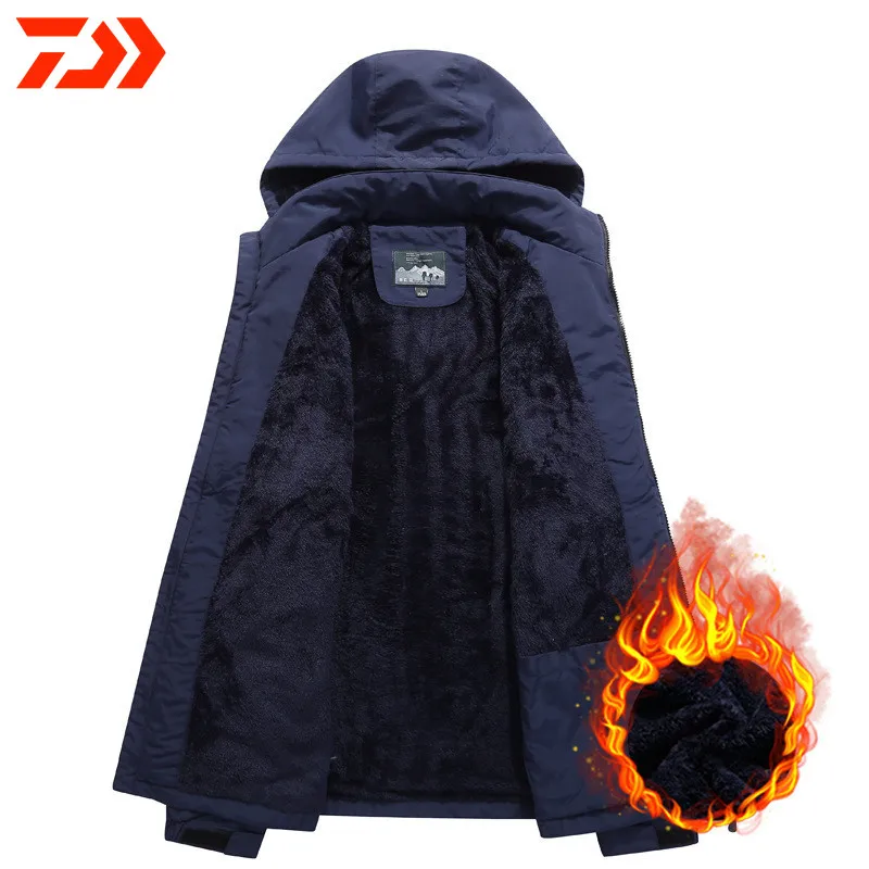 

2021 DAIWA Fishing Clothing Winter Autumn Winter Waterproof Warm Fishing Jackets Men Fleece Thick Outdoor Fishing Shirts M-4XL