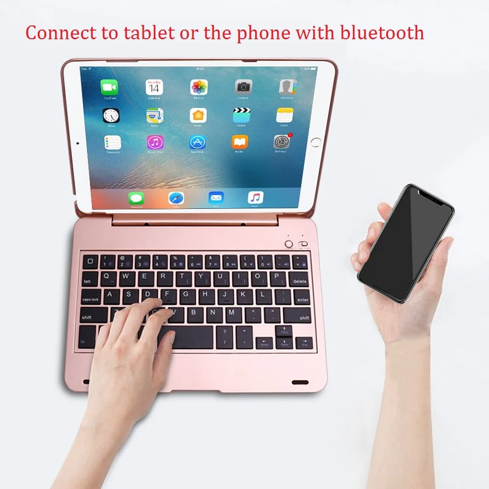 

New ABS Coque for iPad mini Keyboard Case Bluetooth Wireless Keyboard Flip Stand Case for iPad mini 2 mini 3 Case with Keyboard