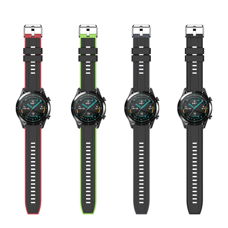 Ремешок силиконовый для Huawei Watch GT 2 Pro/GT 2E 46 мм браслет смарт часов Active Honor Magic/GS PRO