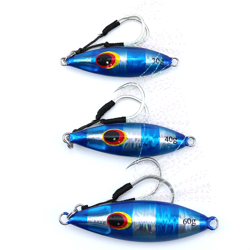 

CASTFUN Shore Jigging Micro Metal Jig Slow Bee Jack 30g 40g 60g Casting Jig Shore Cast Slow Jig Fishing lures Artificial Bait