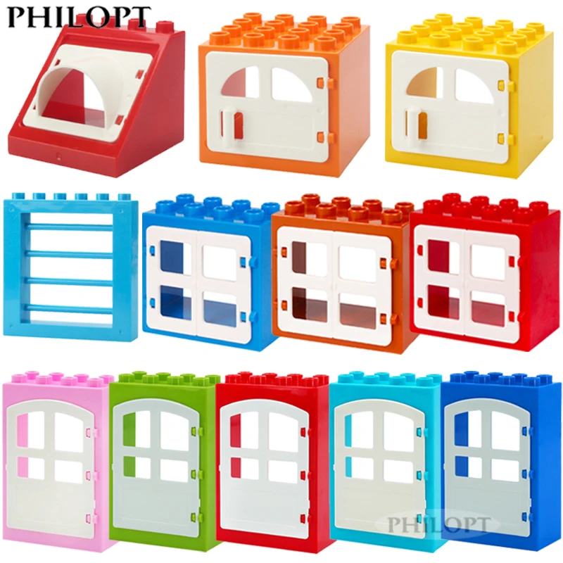 Конструктор детский большого размера конструктор с окнами дверями бытовыми