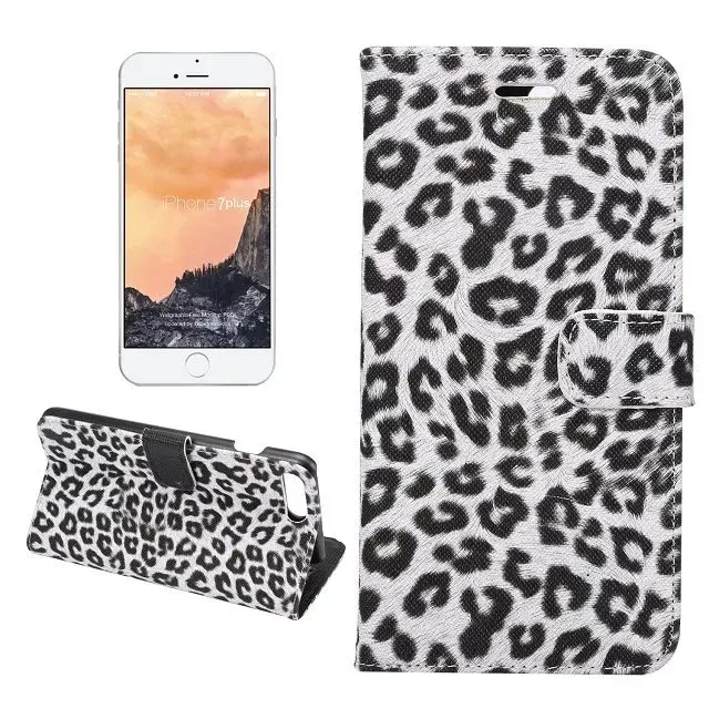 Белый Кожаный чехол для Apple iPhone 11 Pro XS Max XR X 7 8 6s 6 Plus 5 5S SE Леопардовый меховой флип-чехол для iPhone 11 кошелек Чехол Сумка - Цвет: Белый