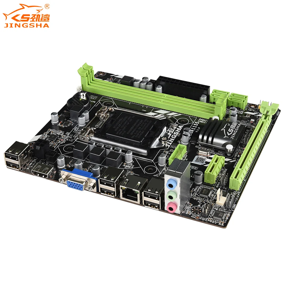 Материнская плата JINGSHA H61B LGA1155 для i3 i5 i7 DDR3 * 2 SATA 4 чипсет Intel H61 поддержка процессора