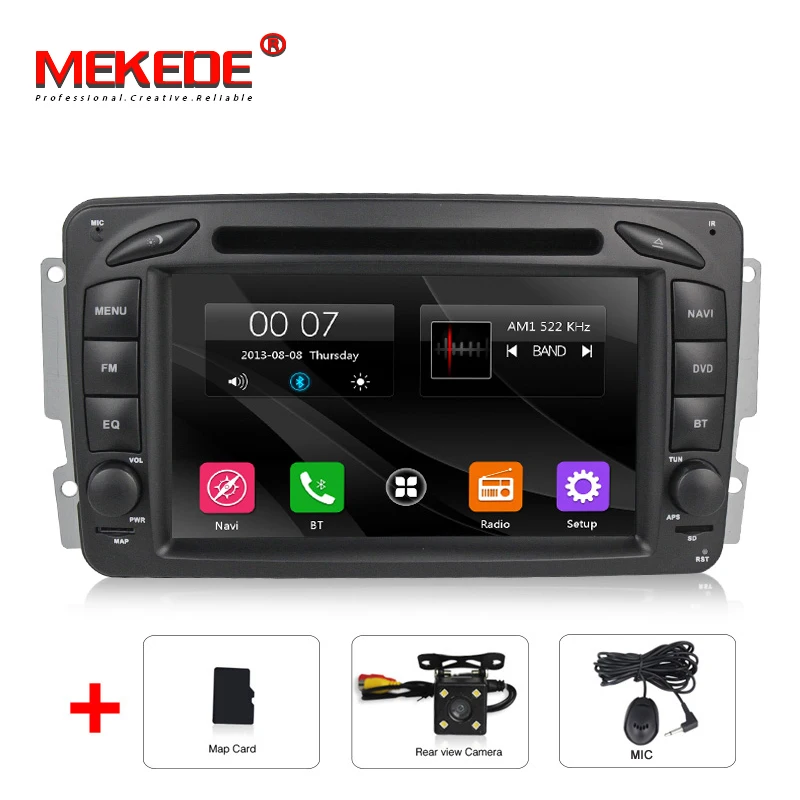 Ёмкостный автомобильный dvd-плеер с экраном для Mercedes/Benz/CLK/W209/W203/W168/W208/W463/W170/Vaneo/Viano/Vito/E210/C208 FM gps радио - Цвет: CAR DVD CAMERA
