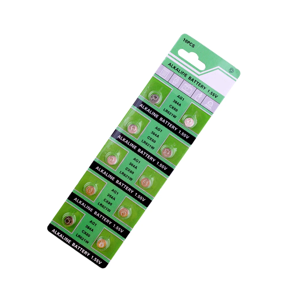 

YCDC 10pcs/pack 1.55V button battery AG1 LR621 SR621 Cell Coin Alkaline Battery for toys and remote controls etc