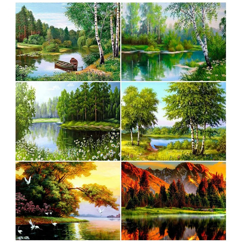 

Diamond Embroidery Sale Scenery Diamond Painting Full Square Rhinestones Tree Picture Home Decoration Diamond Mosaic