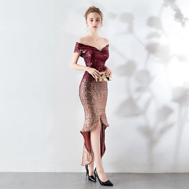 Высокая Низкая Коктейльные Вечерние Платье Элегантный Vestido de Fiesta градиент платье в деловом стиле для вечеринки платье для выпускного вечера YNY-16173