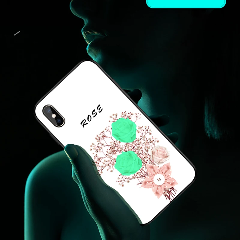 Чехол в виде светящегося стекла для iPhone 6 6s 7 8 Plus чехол телефона УФ-светильник