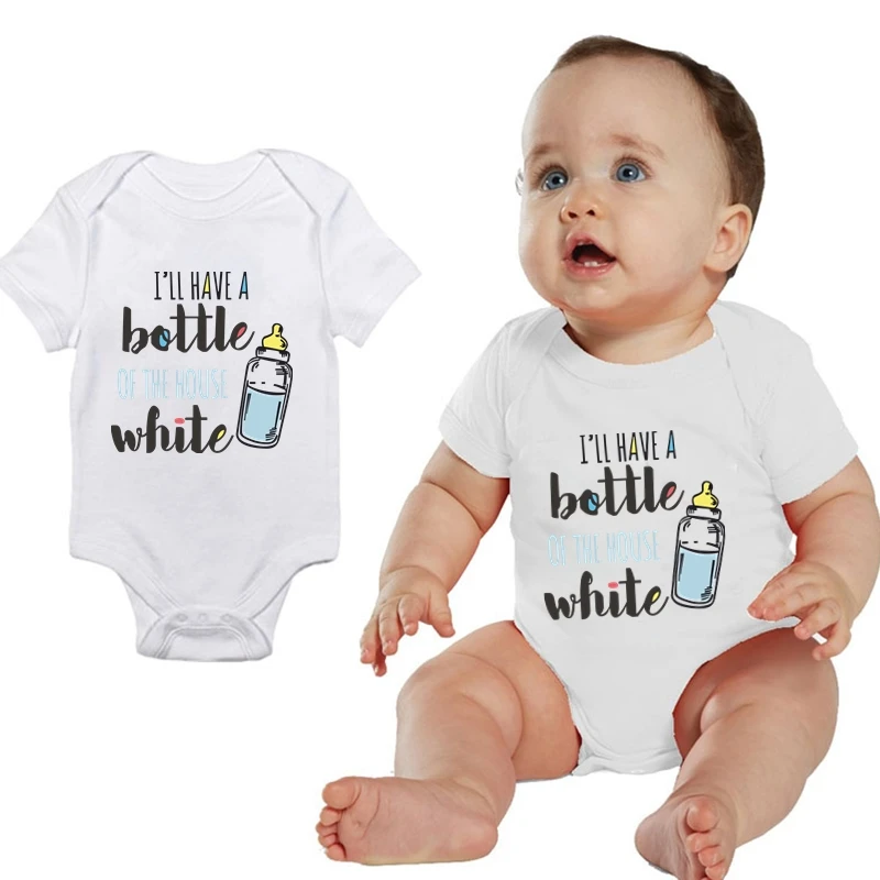 2020 комбинезон для новорожденных девочек и мальчиков с изображением бутылки дома