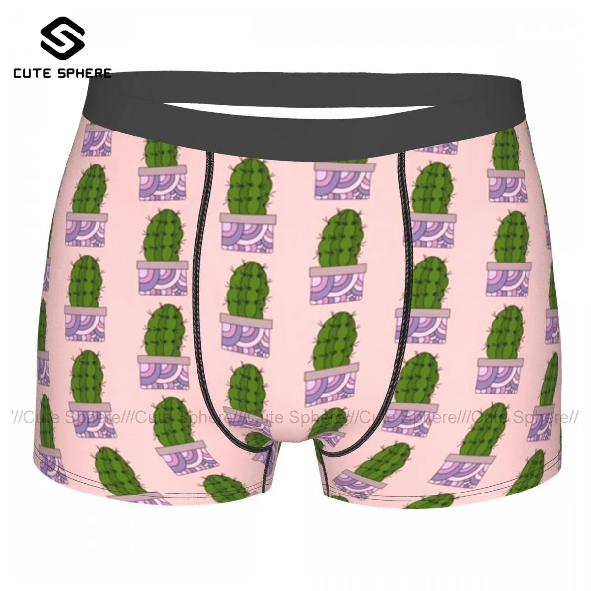 Cactus Underwear Boys Printed Funny Trunk Pouch Hot Polyester Boxer Brief