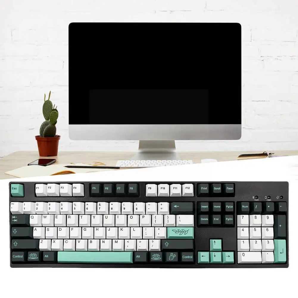 

1 Set Pbt Dye Subbed Cap For Mechanical Board Gmk Botanical Caps Profile With Iso Enter 6u 6.5u 7u Spaceba Q3p0