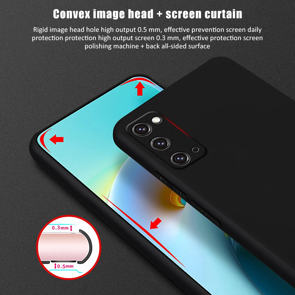 Силиконовый чехол для Samsung S20 FE + Note 20 Ultra A51 A71 S21 A 72 52 32 12 Plus черный матовый мягкая