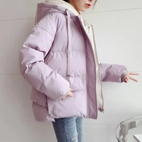 winter coat women 2021 fashion winter jacket women cotton padded warm parka outwear short hooded solid female jackets clothing