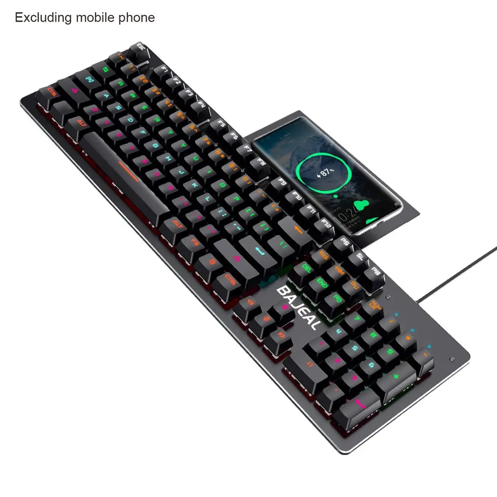 Gaming Mechanical Keyboard Colorful RGB Wirelsss Keyboard Anti-ghosting RGB Backlit LED USB Keyboard For Gamer PC Laptop