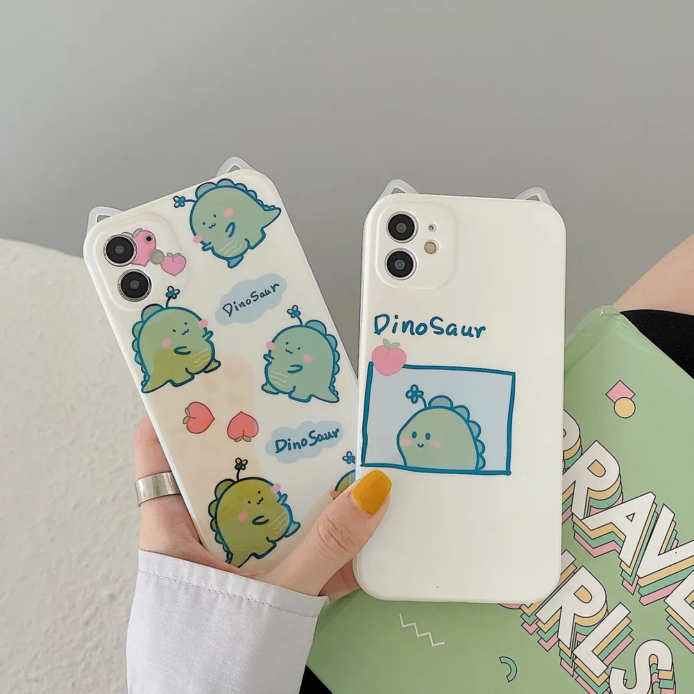 Новый мультяшный флип-чехол с острыми ушками и тонкими отверстиями для iphone 11 12 pro XS Max X XR 7 8 Plus SE 2020 12 Pmax