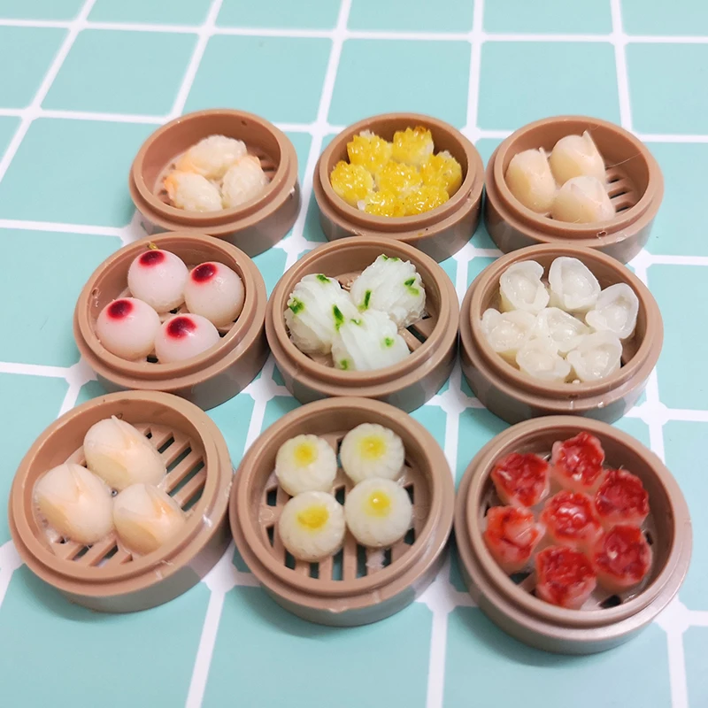 2 шт. 1:6 весы кукольный домик миниатюры китайский Dim Sum мини игровая кукла еда Miniatura кухонные аксессуары для bjd blyth куклы игрушки