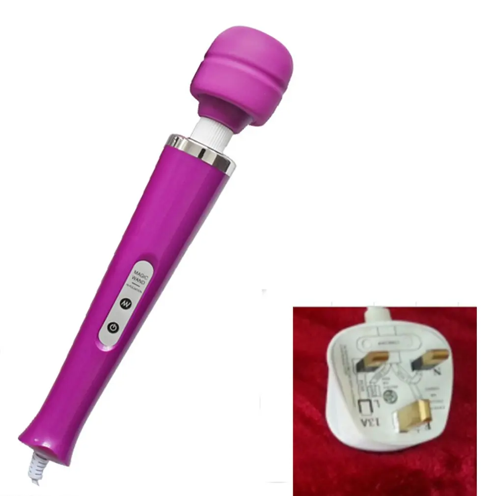 purple UK plug 10 скоростей, волшебная палочка, массажер для ног, мощный вибрирующий массаж, вилка EU/US/UK, USB подзарядка, массажная палочка - Цвет: purple UK plug