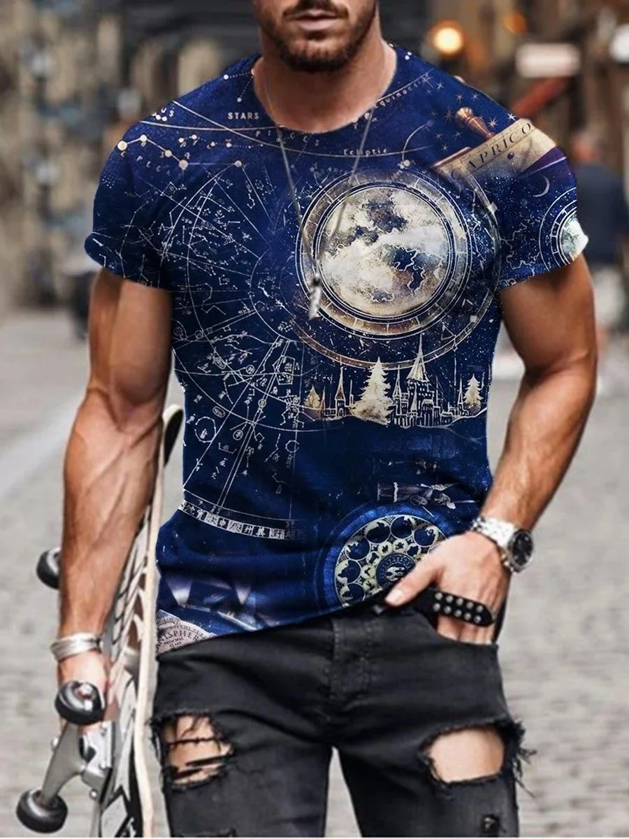 

2021 Summer New Fashion 3D Print Tops Streetwear Mens T-shirt Masculinas Casual Pullovers Plus Size Men Tees Clothing 110-6XL