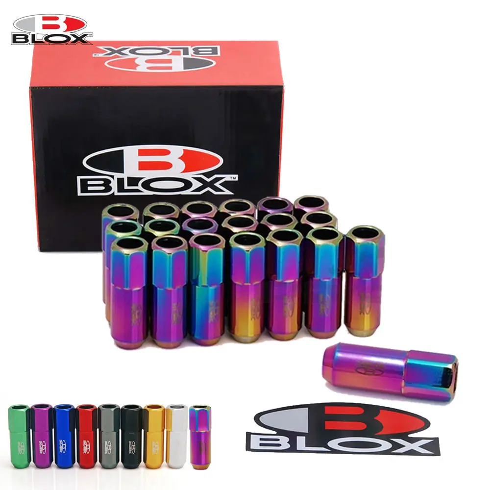 Racing Blox Кованые 7075 Алюминиевые гайки M12X1.25 / M12X1.5 L:60 мм 20 шт./компл. AF 550NUTS|lug nuts|aluminium lug
