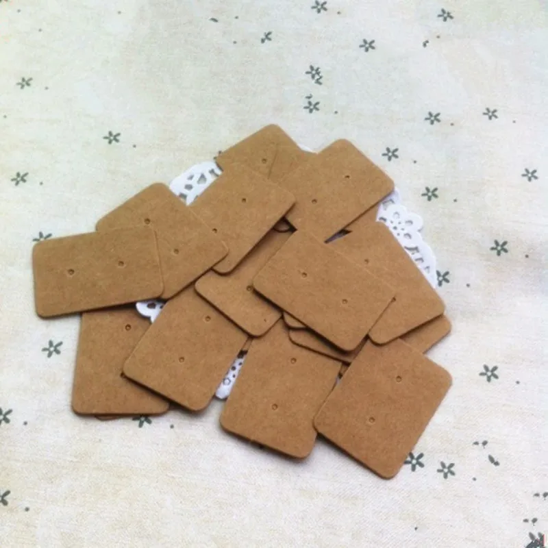 100PCS 3.5*2.5cm Multi Color Paper Cute Stud Earring HangTag Card Custom Logo Cost Extra Jewelry Display Packing | Украшения и