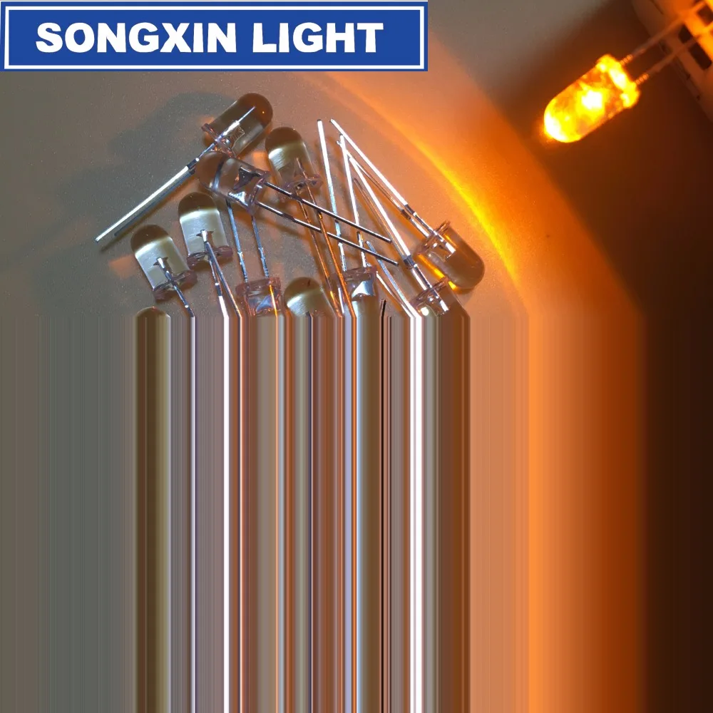 100 шт. 5 мм светодиодный мерцающий диод Мигающий Желтый мигающий Свеча светильник