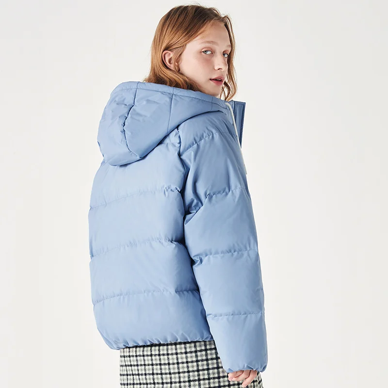 

Semir Down Coat Women 2020 Winter New Loose Hooded Raglan Sleeve Bread Jacket Windproof And Warm Winter Jacket For Female