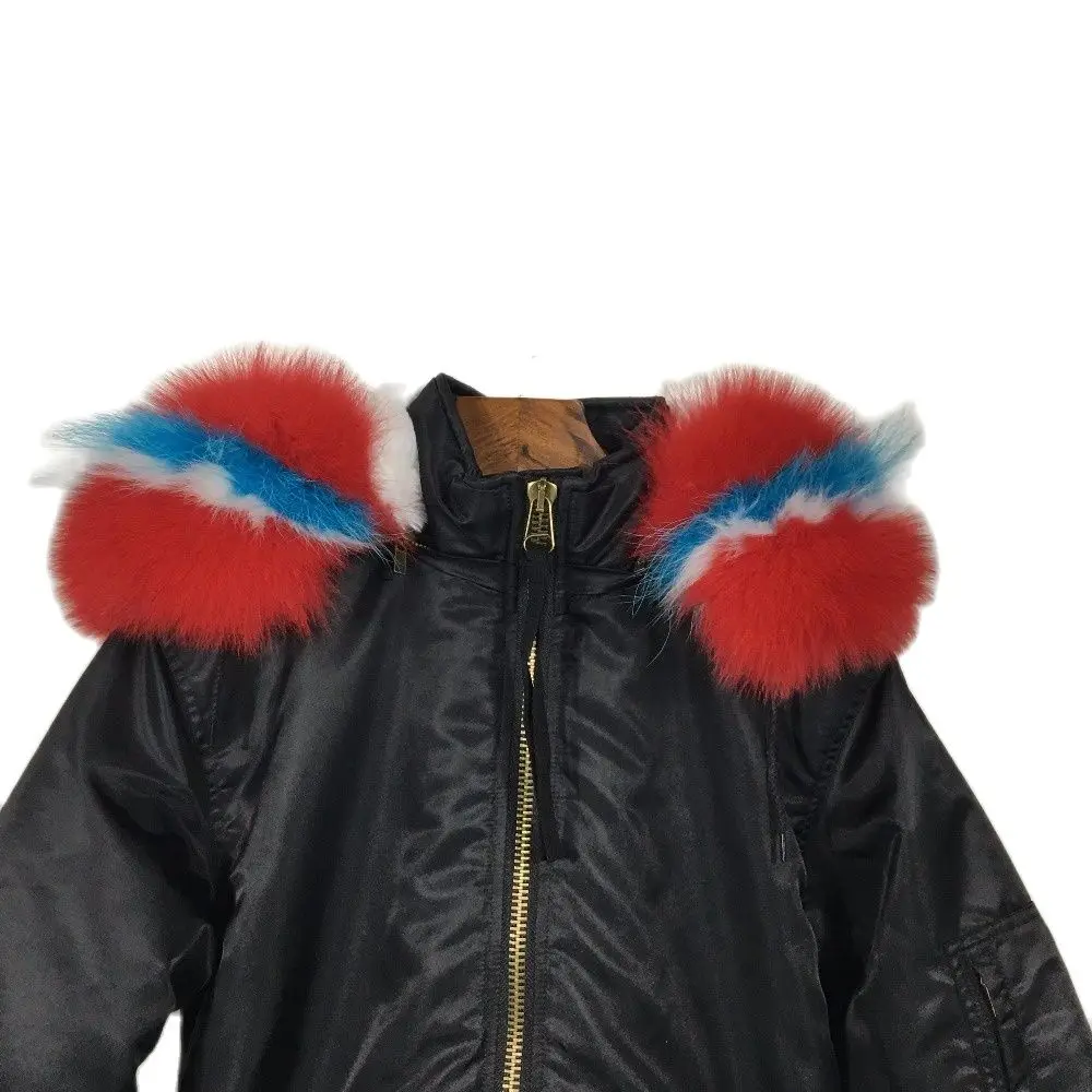 Женская куртка-бомбер из искусственного меха AW18 черная Повседневная с толстой
