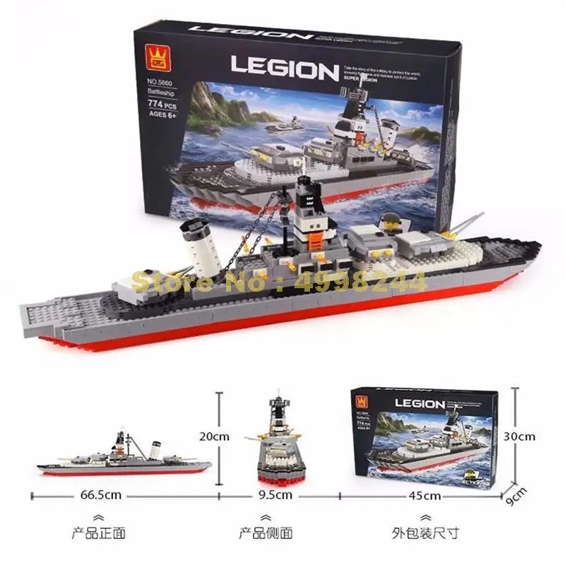  774pcs world modern military battleship warship ww2 building block Bricks Toy | Игрушки и хобби