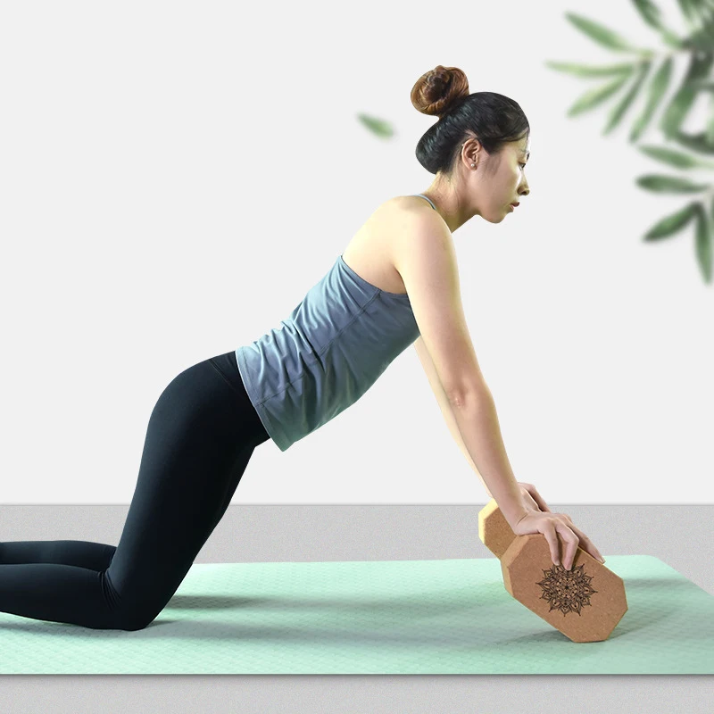 Пробковый блок для йоги текстурированные блоки фитнеса кирпич Пилатес
