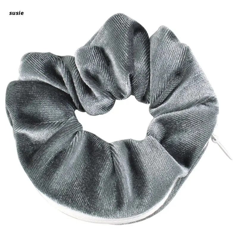 

Осенняя Бархатная веревка для волос X7YA с местом для хранения на молнии, милая детская веревка для головы, женское милое кольцо для волос для ...