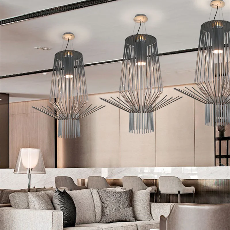 Скандинавские современные каркасом в форме металлической птичьей клетки