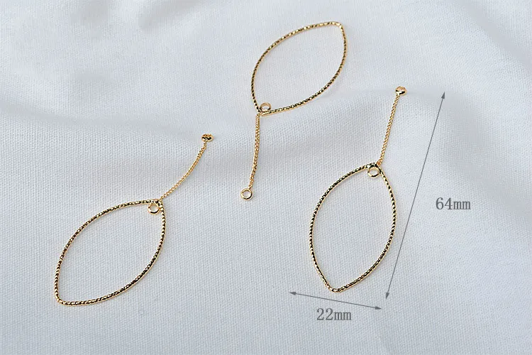 18k золотистого цвета с геометрическим рисунком делениями до уха аксессуары diy