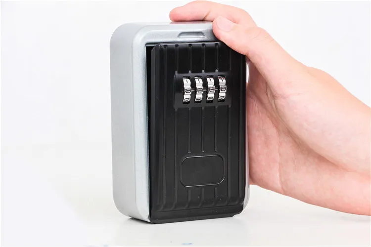 

Key Storage Box Wall Mount Key Lock Safe4-Digit Combination Frienda Resettable Key Cabinets Indoor Outdoor Zinc Alumium Alloy