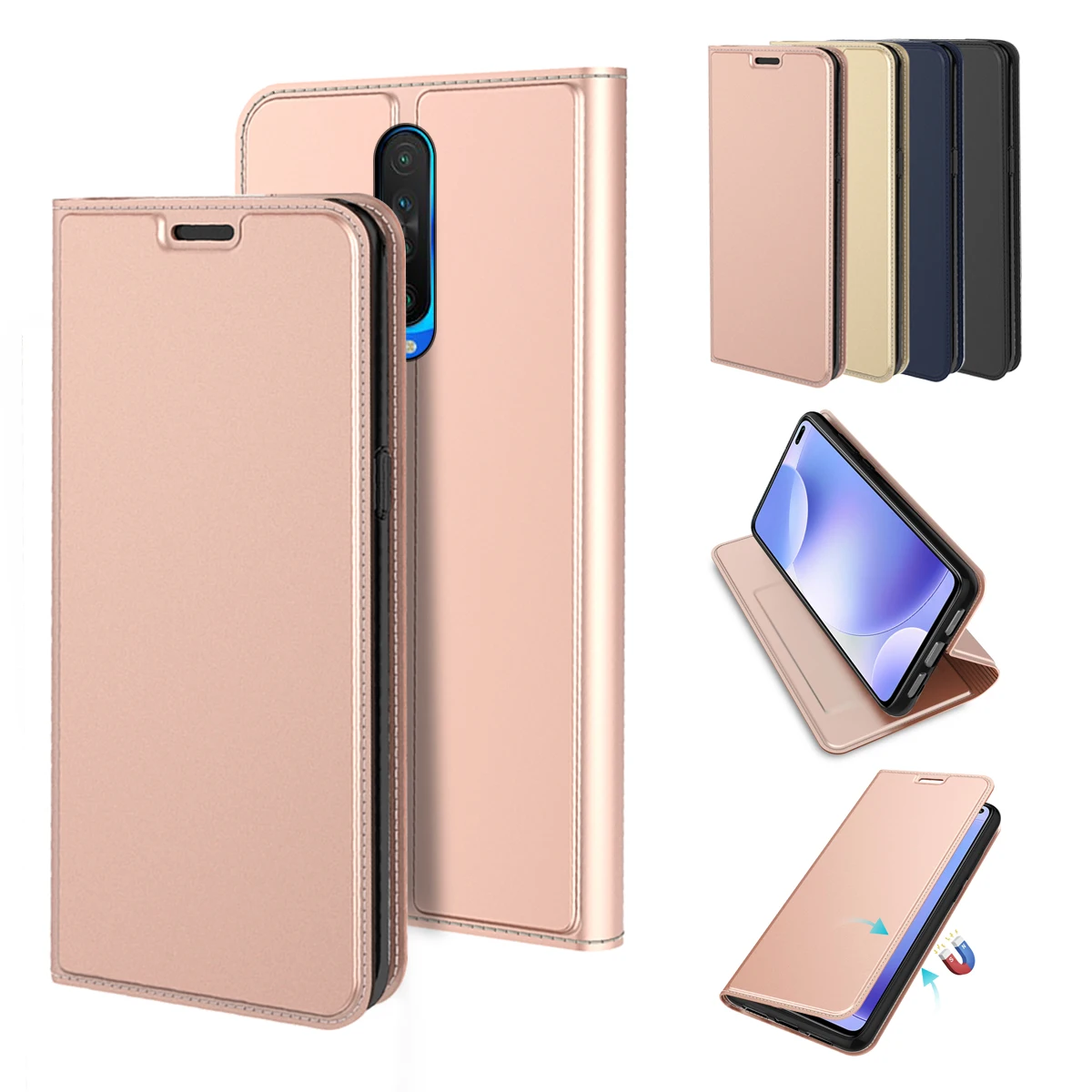 Чехол из искусственной кожи для Xiaomi Redmi K30 5G чехол телефона Ультратонкий защитный