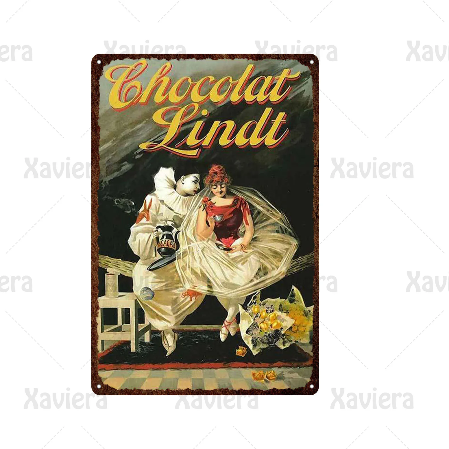 Металлический жестяной ретро-плакат в виде шоколада швейцарские конфеты