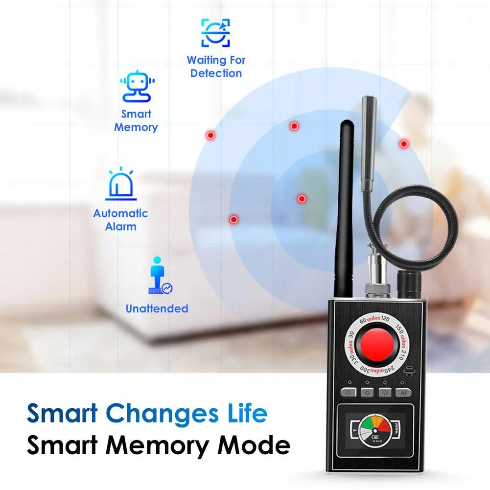 

K88 Multi-function AI Anti Candid Camera Detector LED display hunter's signal GPS Bug mini Signal lens Detect Wireless gadgets