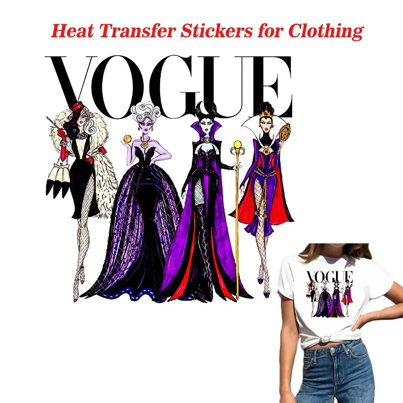 

Fashion Girl Heat Transfer Patch Queens Princess Patches For Clothing DIY T-Shirt Jeans and Jacket Iron-On Transfers Stickers