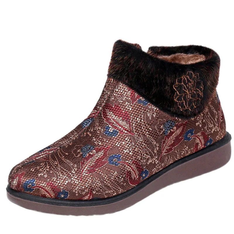 

2021 Shoes for Women Boots Snow Boots Winter Warm Fur Thick Winter Bottom Warm Boots Shoes Female Shoes