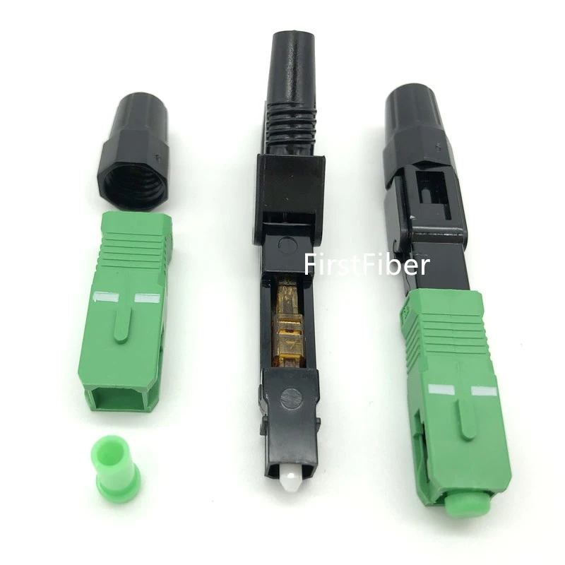 1pcs SC APC Fast adapter Connector adapter support 0.9mm 2.0mm 3.0mm Indoor and FTTH Flat Cable Fast/Quick Field