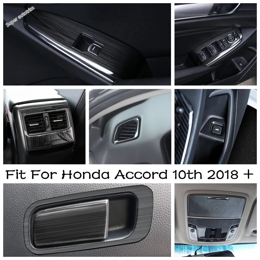 

Door Handle Holder Window Lift Button / Front & Rear Air Condition AC Outlet Vent Cover Trims For Honda Accord 10th 2018 - 2022