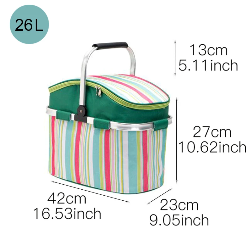 26л складная хозяйственная корзина сумка холодильник Водонепроницаемая еда