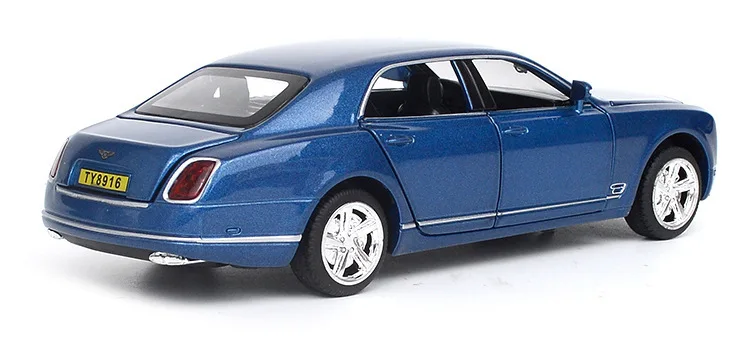 1/32 модель автомобиля из сплава Mulsanne, игрушка, 6 открывающихся дверей, металлическая автоматическая модель литья под давлением, имитирующая светильник, детский подарок для коллекции игрушек