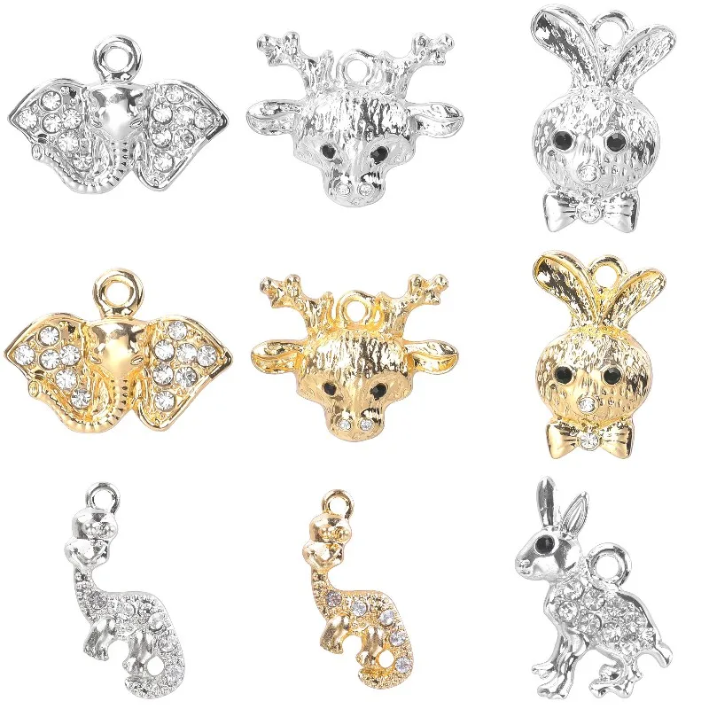 

Подвески с милым мультяшным Кроликом, динозавром, подвески, подвески с головой оленя, Кроликом, подвески для женщин, браслеты, ювелирные изд...