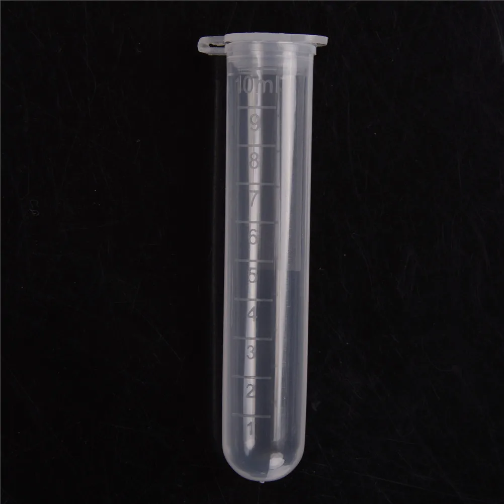 

20pcs Sample Test Tube Specimen Tube Lab Supplies Clear Micro Plastic Centrifuge Vial Snap Cap Container For Laboratory 10ml