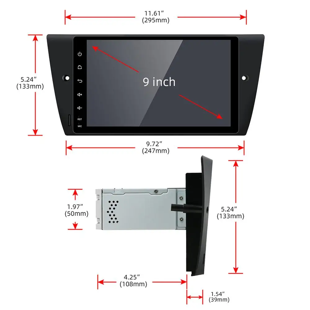 Автомагнитола Bosion на Android 10 0 с сенсорным экраном 9 дюймов автомобильный DVD-плеер