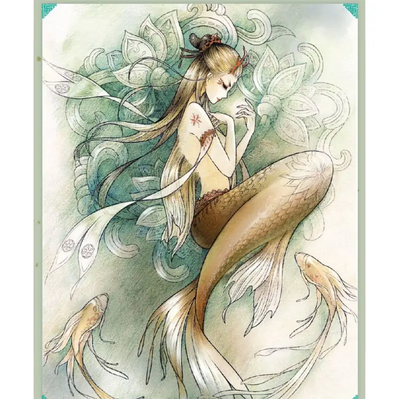 

Chinese Coloring Book Line Sketch Drawing Textbook Ancient Beauty Painting-book E65A