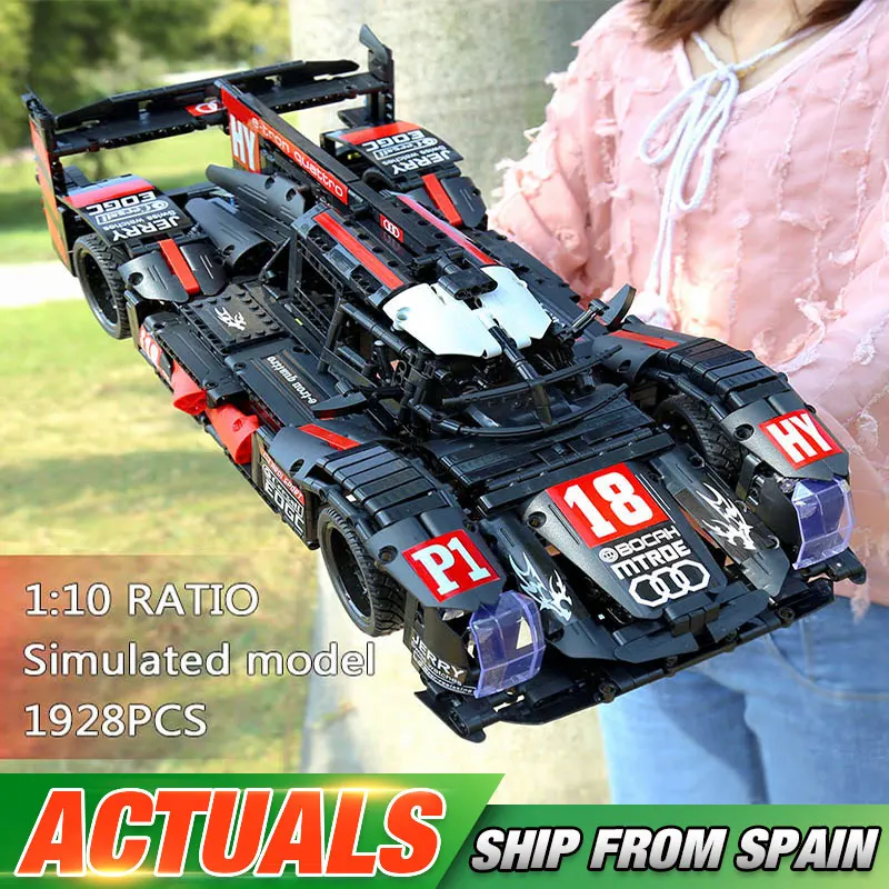 DHL Technic игрушки серии Супер гоночный автомобиль R18 R8 совместимые строительные