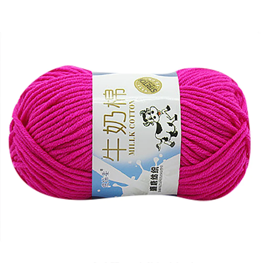 1 шт. 50 г вязаный вручную теплый зимний шарф из молочного хлопка с нитками для