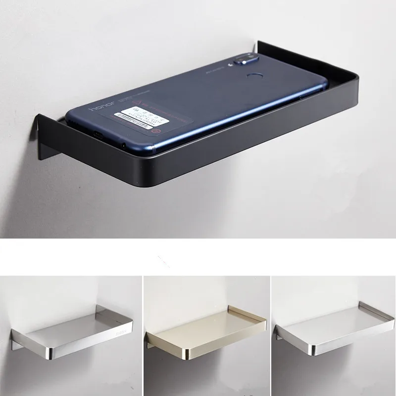 Bathroom Accessories Stainless steel phone holder Bath Rack Modern Ornament Shelves Kitchen Wall Shelf | Обустройство дома